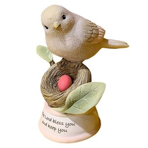 October This is the Day Birthday Birdies Lord Bless You Bird 2014 Figurine Resin
